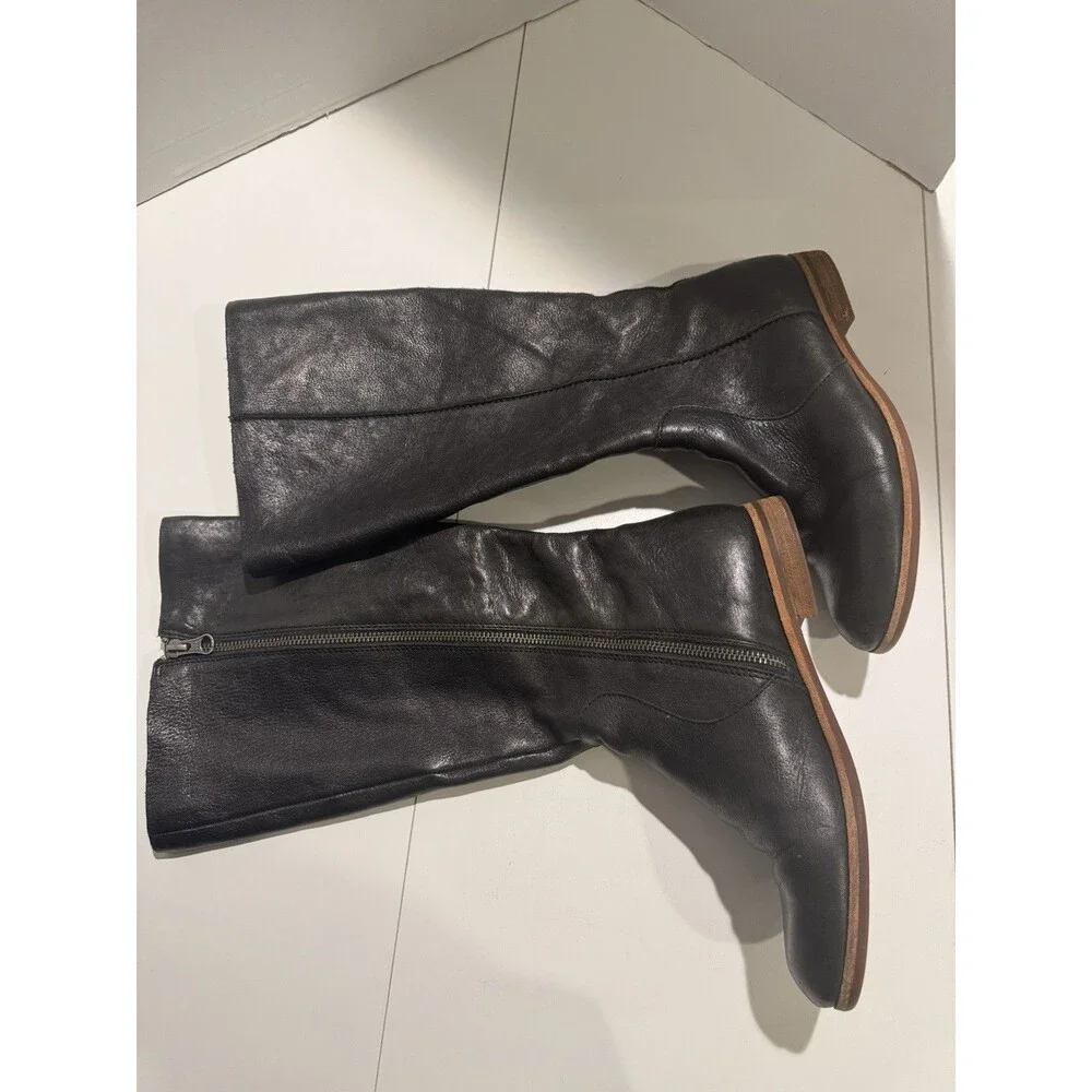 Kork-Ease Tanana Tall Leather Boots lot of 2 Black & Brown Womens 7M knee high